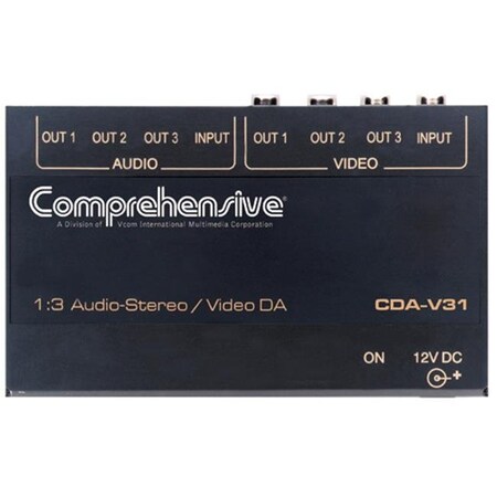 Comprehensive 1x3 Composite Video-Stereo Audio DA